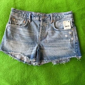 Free People Light Blue Jean Shorts